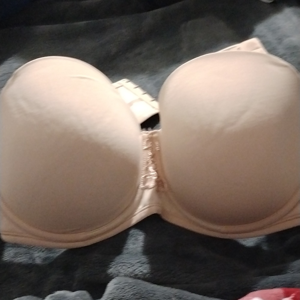 Vanity Fair strapless give-way brand convertible new tan bra 44C